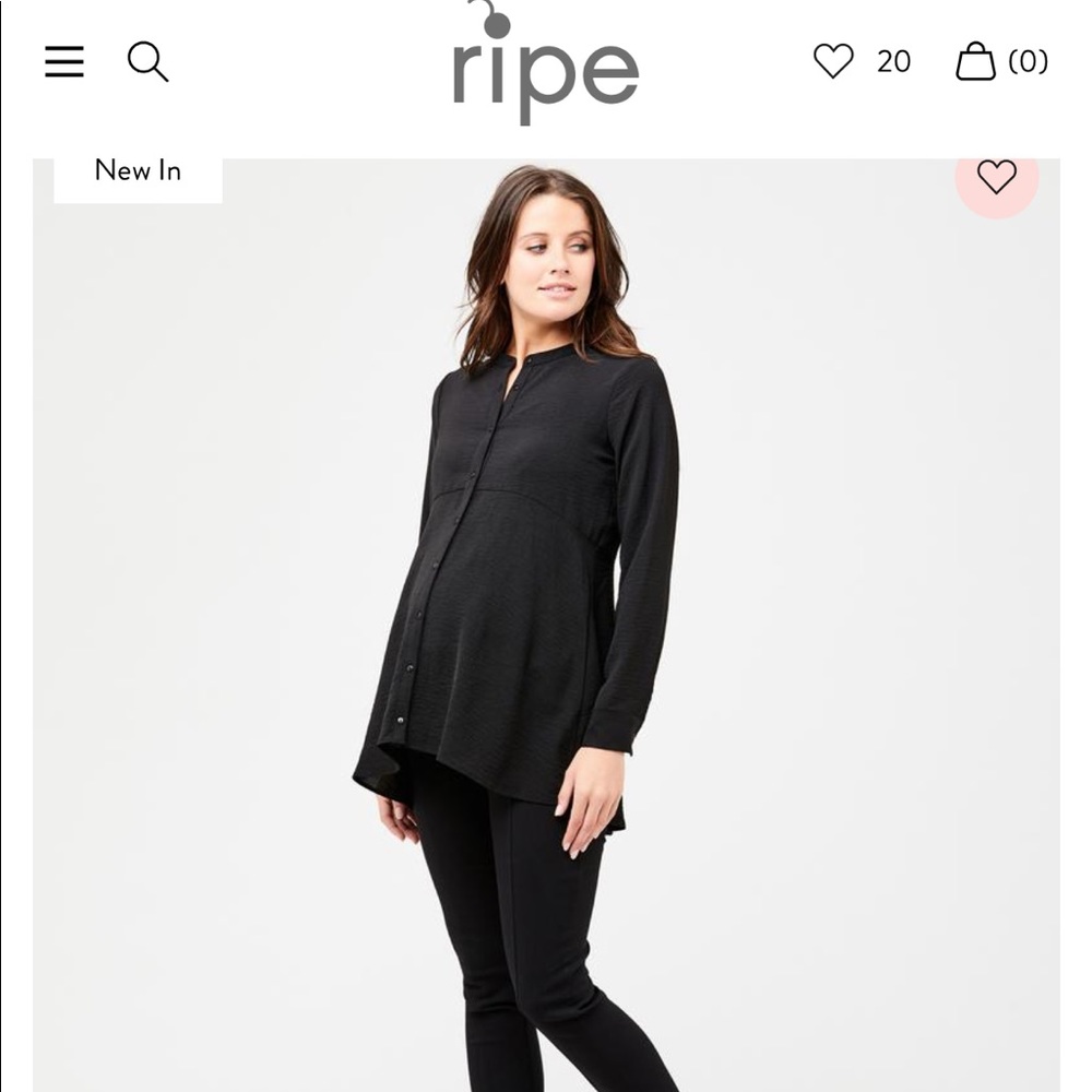Ripe maternity peplum button up blouse